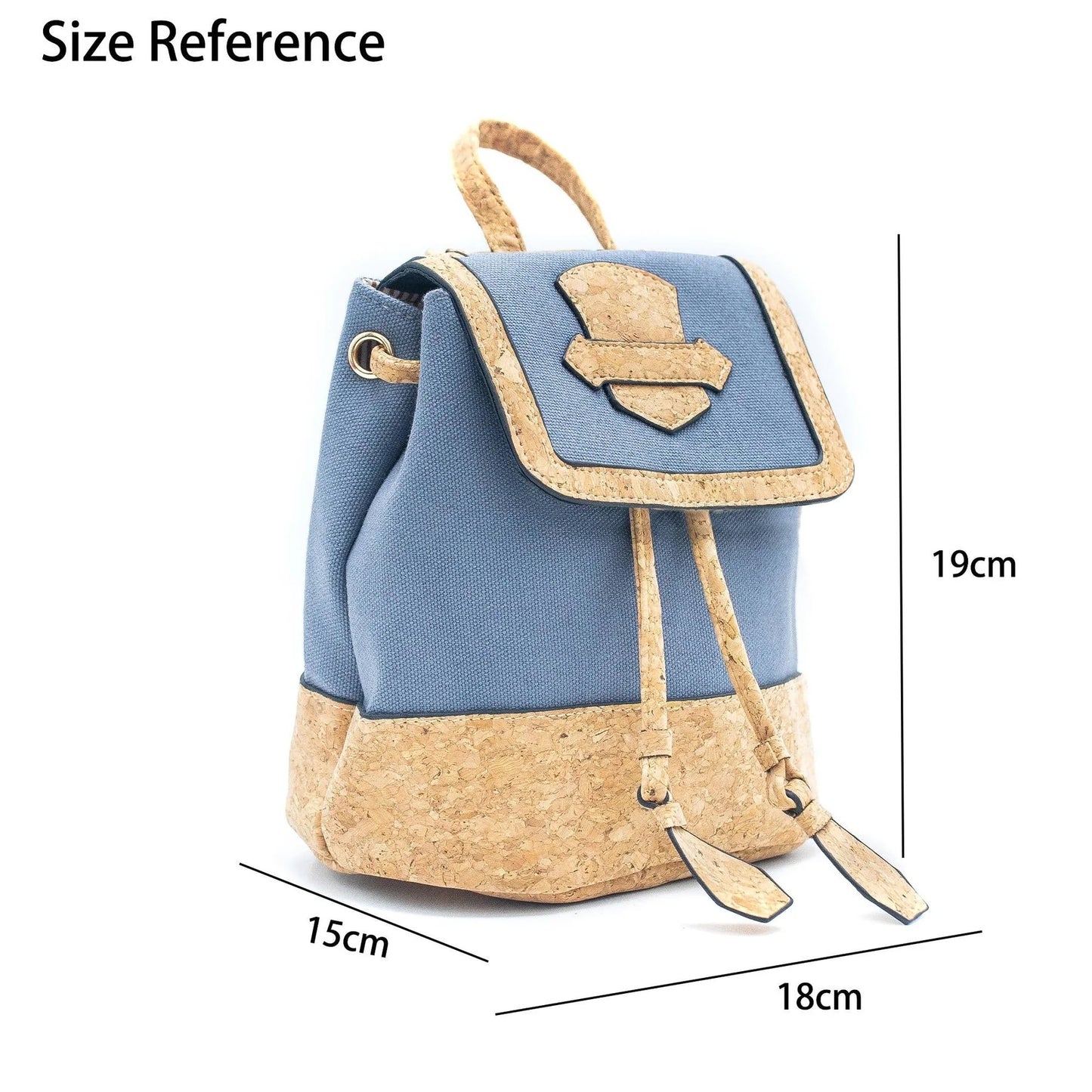 Ladies/Girls Mini Cork Backpack - Light Blue