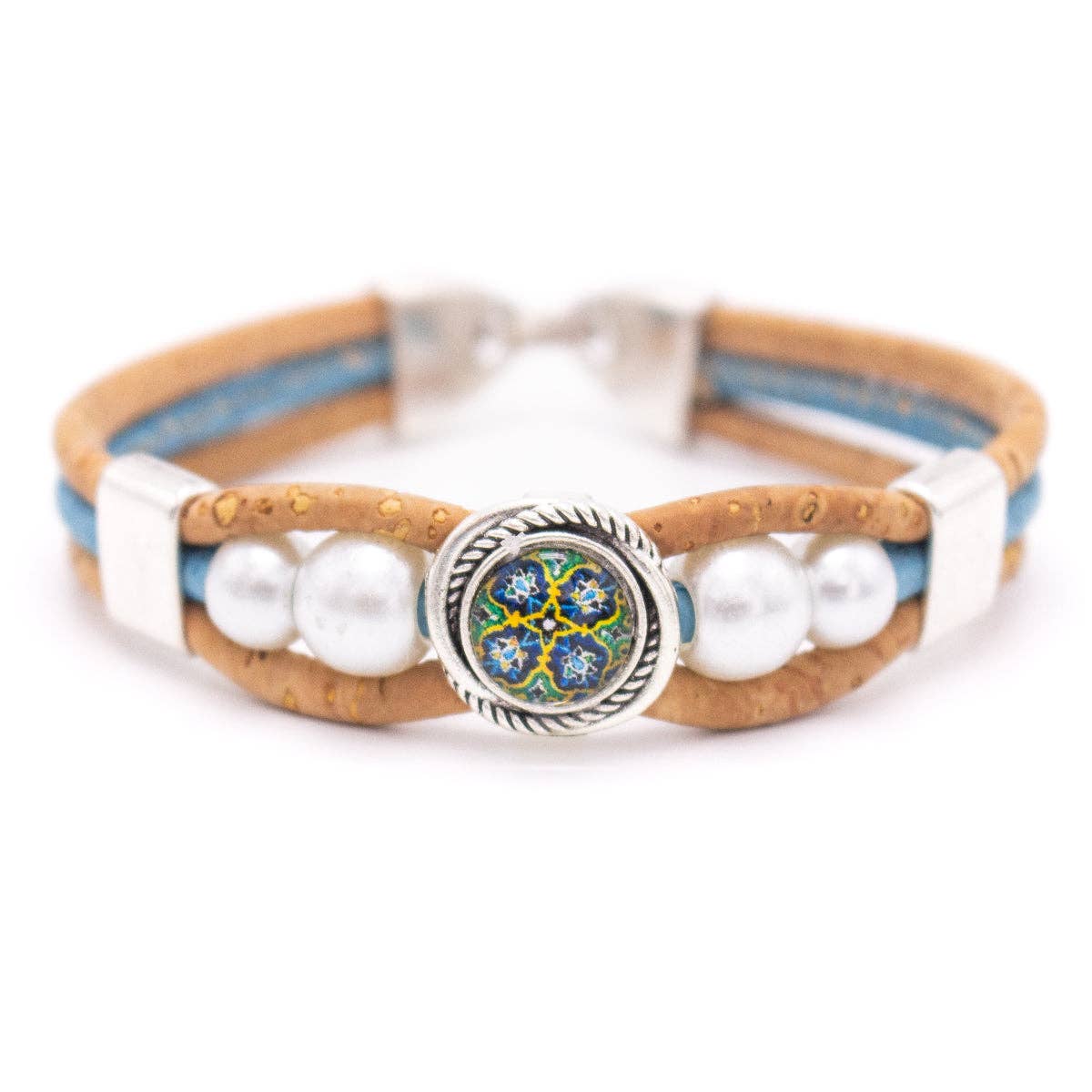 Cork Handmade Original Bracelet - Light Blue