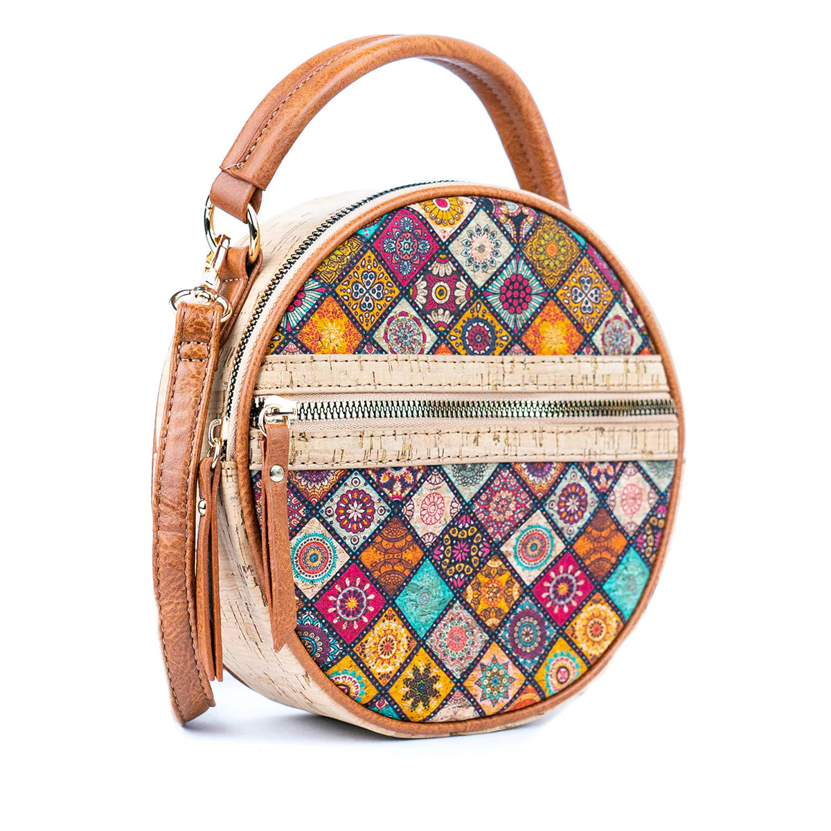 Printed Cork Round Handbag for Women – The Cork Store
