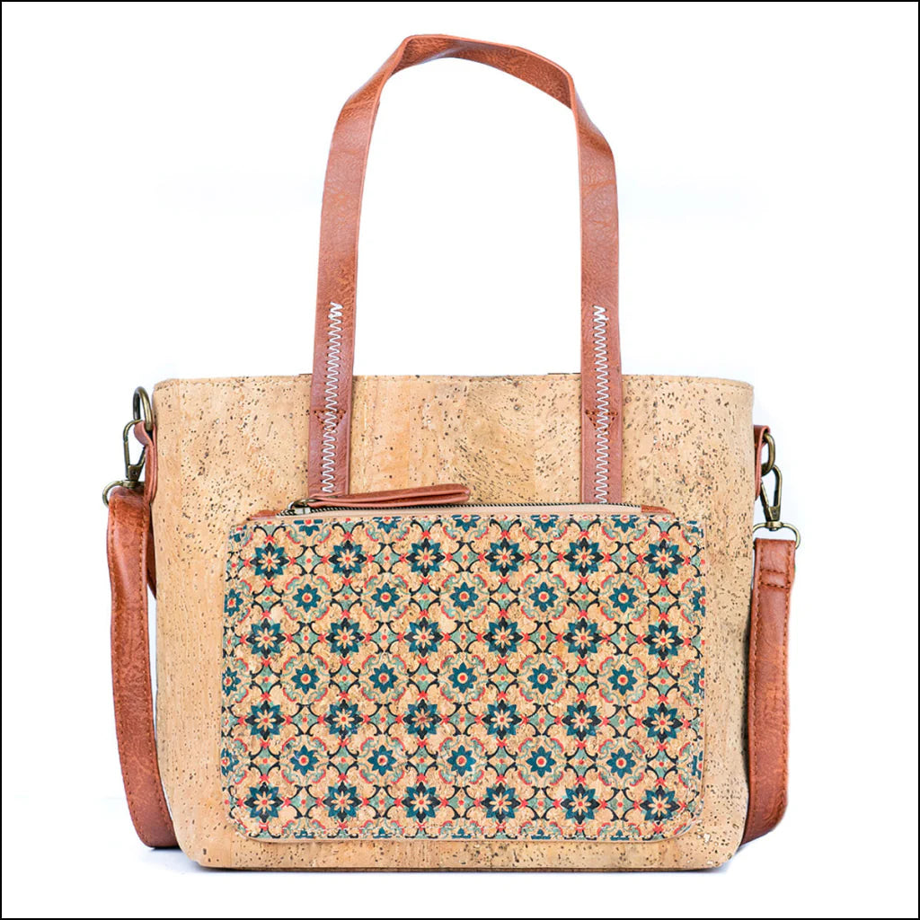 Printed Cork Tote Bag
