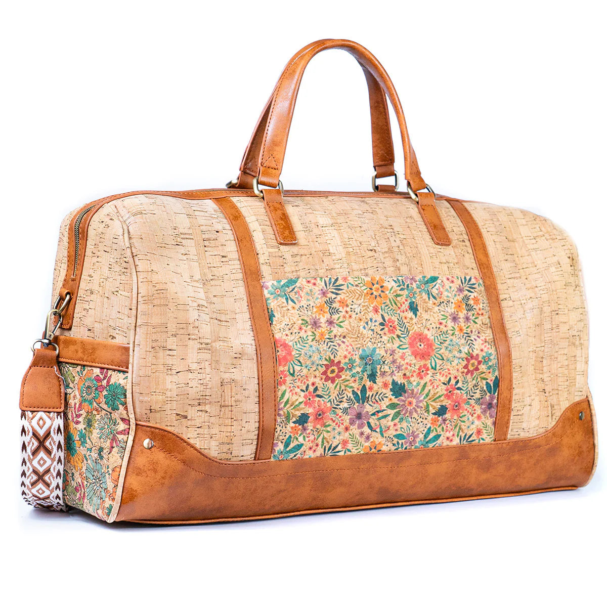 Cityscape Printed Cork Duffel Bag