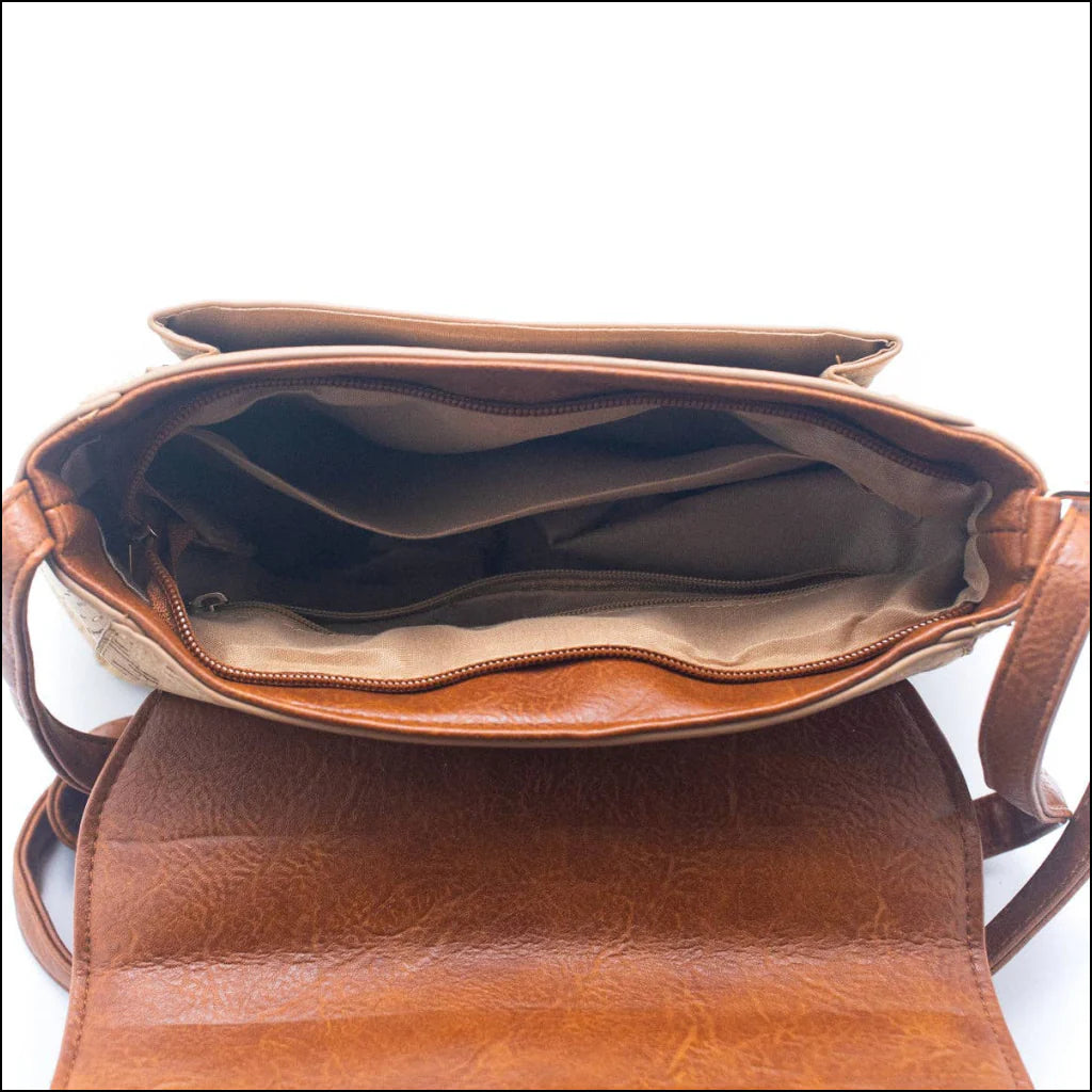 Natural Cork Floral Handbag