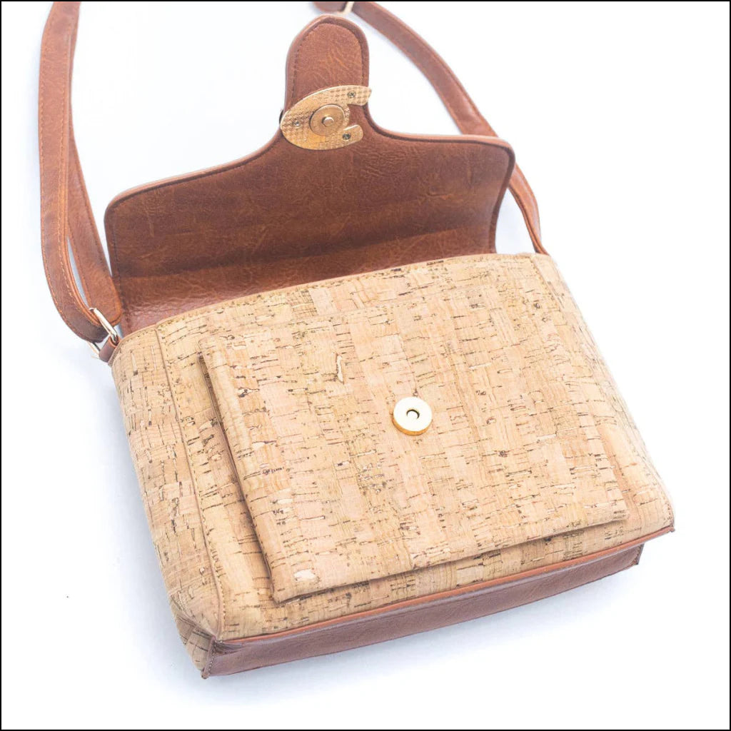 Natural Cork Floral Handbag