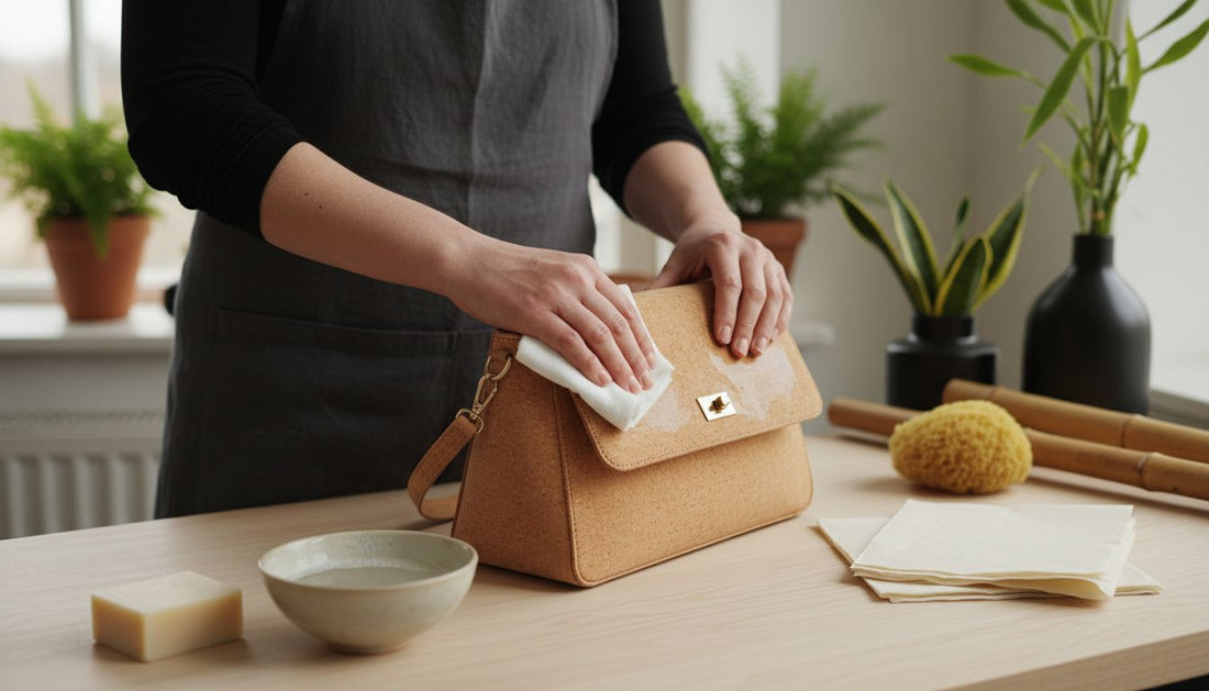 cleaning cork handbag