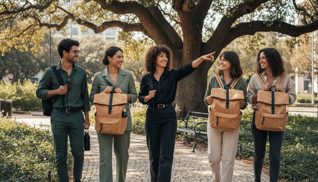 cork backpack lifestyle