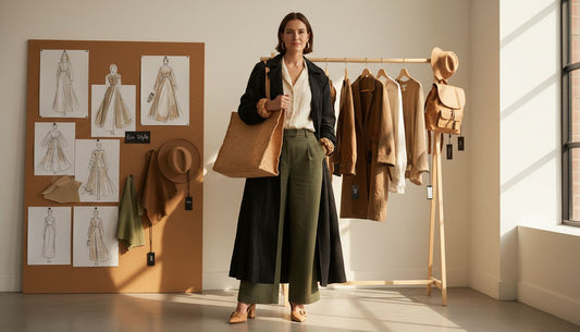 Model showcases modern cork accessories