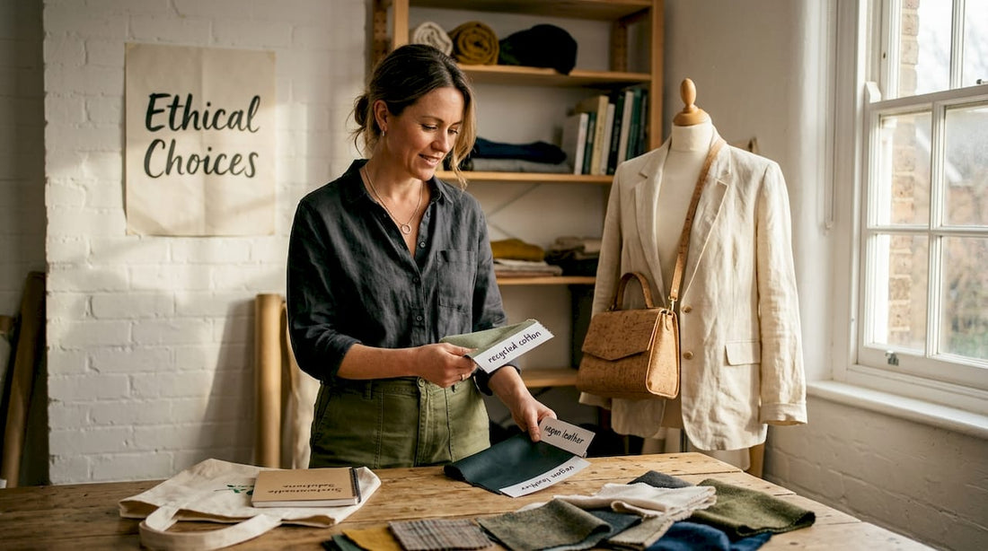 Designer reviews cruelty-free material choices