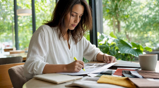 Auditor reviewing fashion transparency documents