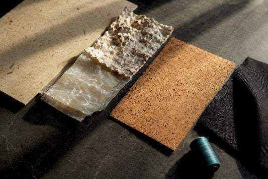 Four sustainable leather alternative materials