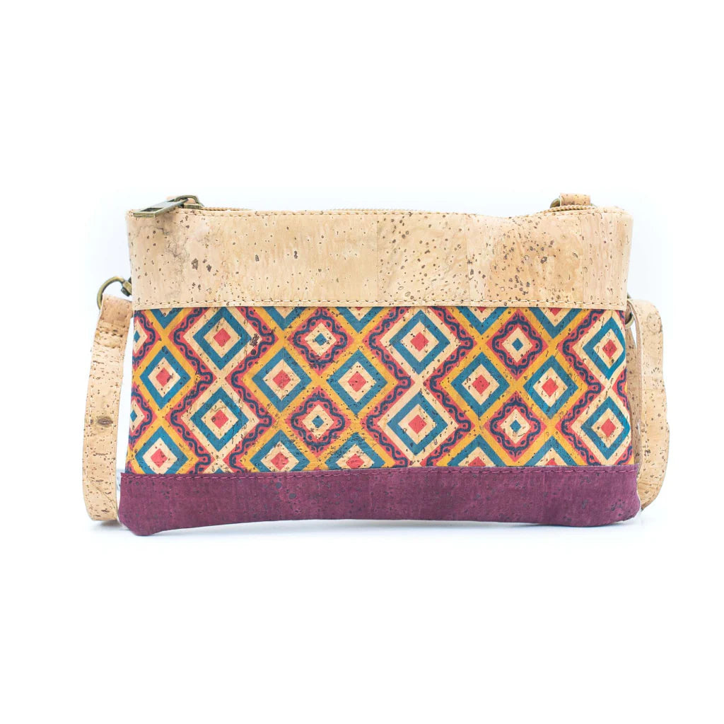 Mio Criss-Cross Cork Crossbody Bag