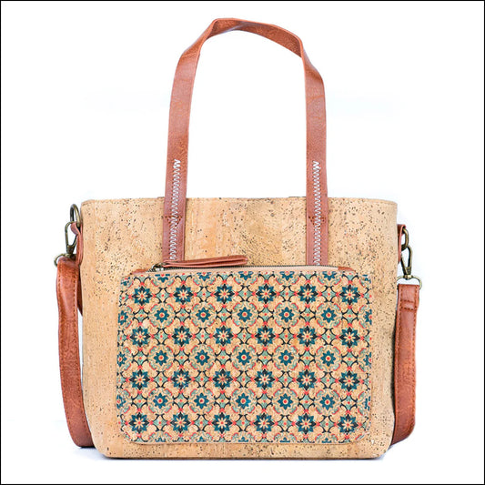 Printed Cork Tote Bag