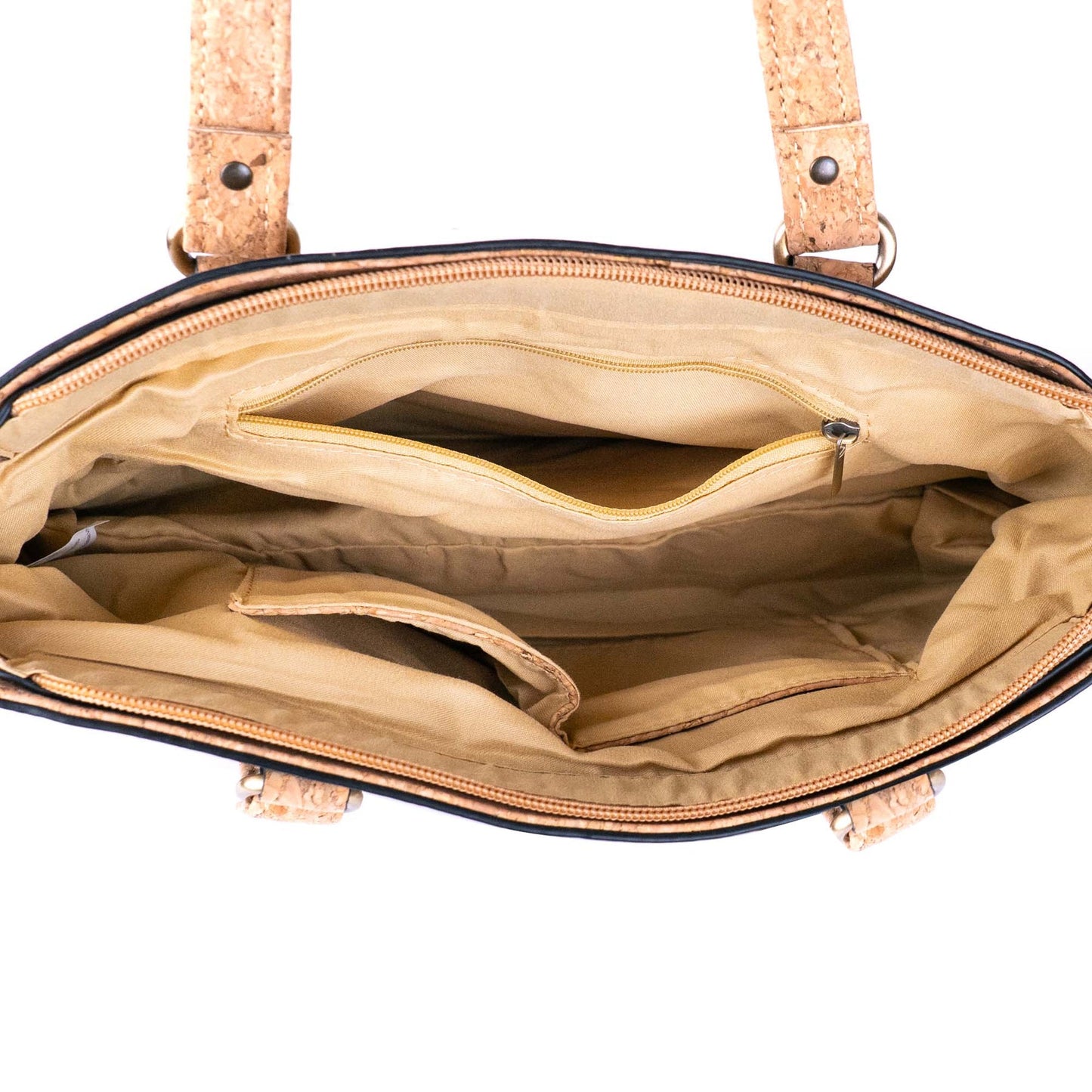 Womans Vintage Style Printed Cork Handbag