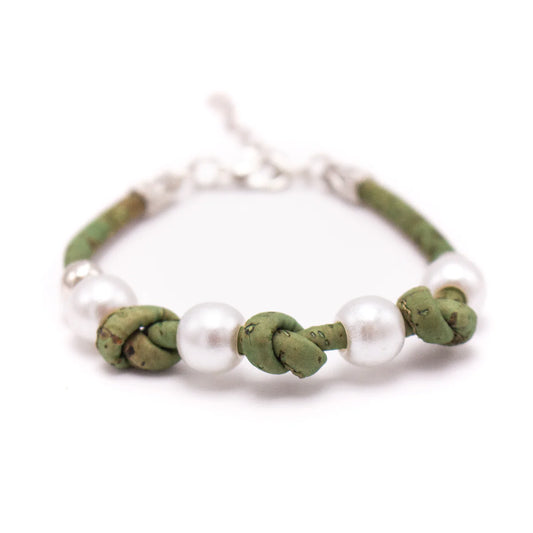 Women's Cork Elegant Bracelet In Green